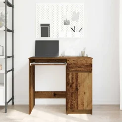 vidaXL skrivebord 86x49x76 cm konstrueret træ gammelt trælook