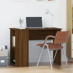 vidaXL skrivebord 100x55x75 cm konstrueret træ brun egetræsfarve