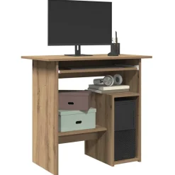 vidaXL skrivebord 80x45x74 cm konstrueret træ kunsteg
