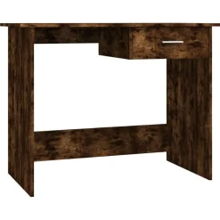 vidaXL skrivebord 100x50x76 cm konstrueret træ røget egetræsfarve