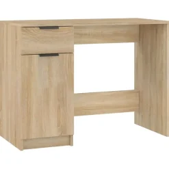 vidaXL skrivebord 100x50x75 cm konstrueret træ sonoma-eg