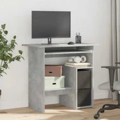 vidaXL skrivebord 80x45x74 cm konstrueret træ betongrå