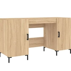 vidaXL skrivebord 140x50x75 cm konstrueret træ sonoma-eg