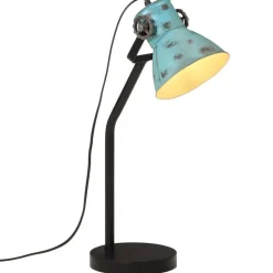 vidaXL skrivebordslampe 25 W 17x17x60 cm E27 rustik blå