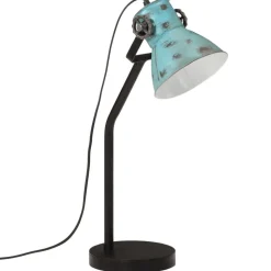 vidaXL skrivebordslampe 25 W 17x17x60 cm E27 rustik blå