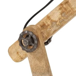 vidaXL skrivebordslampe 25 W 23x18x96 cm E27 rustik blå