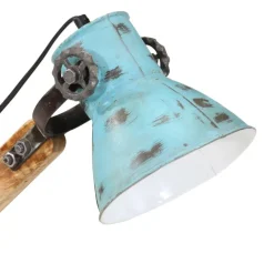vidaXL skrivebordslampe 25 W 23x18x96 cm E27 rustik blå