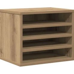 vidaXL Skrivebordsorganisator Artisan Egetræ 36 x 26 x 29,5 cm
