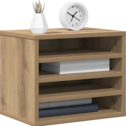 vidaXL Skrivebordsorganisator Artisan Egetræ 36 x 26 x 29,5 cm