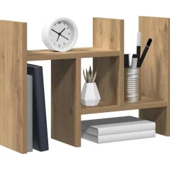 vidaXL Skrivebordsorganisator Artisan Egetræ 34,5 x 15,5 x 35,5 cm