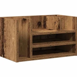 vidaXL Skrivebordsorganisator Gammelt træ 44,5 x 24 x 25 cm