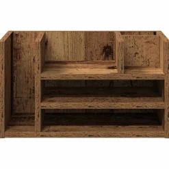 vidaXL Skrivebordsorganisator Gammelt træ 44,5 x 24 x 25 cm
