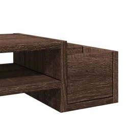 vidaXL skærmholder med opbevaring 70x27x15 cm konstrueret træ brun eg