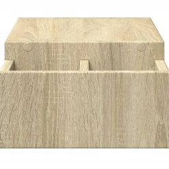 vidaXL skærmholder med opbevaring 70x27x15cm konstrueret træ sonoma-eg