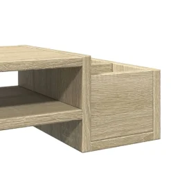vidaXL skærmholder med opbevaring 70x27x15cm konstrueret træ sonoma-eg
