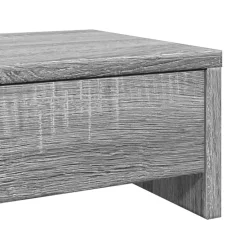 vidaXL skærmholder med skuffer 50x27x15 cm konstrueret træ grå sonoma