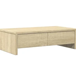 vidaXL skærmholder med skuffer 50x27x15 cm konstrueret træ sonoma-eg