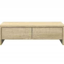 vidaXL skærmholder med skuffer 50x27x15 cm konstrueret træ sonoma-eg