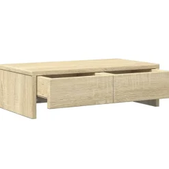 vidaXL skærmholder med skuffer 50x27x15 cm konstrueret træ sonoma-eg
