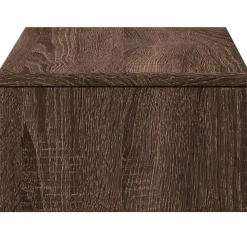 vidaXL skærmholder med skuffer 50x27x15 cm konstrueret træ brunt eg
