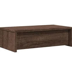 vidaXL skærmholder med skuffer 50x27x15 cm konstrueret træ brunt eg