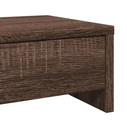 vidaXL skærmholder med skuffer 50x27x15 cm konstrueret træ brunt eg