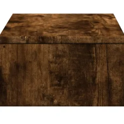 vidaXL skærmholder med skuffer 50x27x15 cm konstrueret træ røget eg