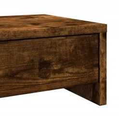 vidaXL skærmholder med skuffer 50x27x15 cm konstrueret træ røget eg
