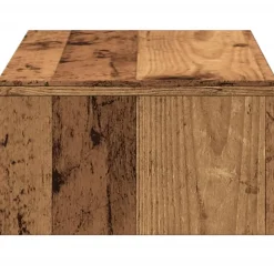 vidaXL skærmholder med skuffer 50x27x15 cm konstrueret træ gammelt træ