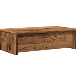 vidaXL skærmholder med skuffer 50x27x15 cm konstrueret træ gammelt træ