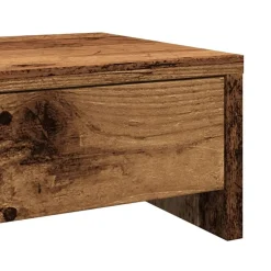 vidaXL skærmholder med skuffer 50x27x15 cm konstrueret træ gammelt træ