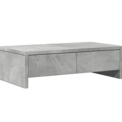 vidaXL skærmholder med skuffer 50x27x15 cm konstrueret træ betongrå