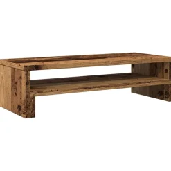 vidaXL skærmholder 54x22x15 cm konstrueret træ gammelt træ