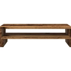 vidaXL skærmholder 54x22x15 cm konstrueret træ gammelt træ