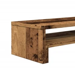 vidaXL skærmholder 54x22x15 cm konstrueret træ gammelt træ