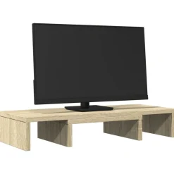 vidaXL skærmholder 60x24x10,5 cm konstrueret træ sonoma-eg