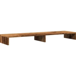 vidaXL skærmholder 100x27x10 cm konstrueret træ gammelt trælook