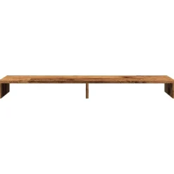 vidaXL skærmholder 100x27x10 cm konstrueret træ gammelt trælook