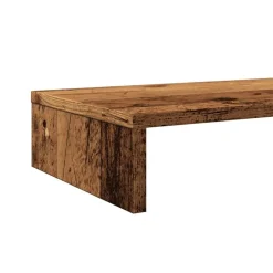 vidaXL skærmholder 100x27x10 cm konstrueret træ gammelt trælook