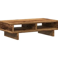 vidaXL skærmholder 50x27x15 cm konstrueret træ gammelt træ