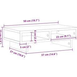 vidaXL skærmholder 50x27x15 cm konstrueret træ gammelt træ