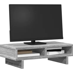 vidaXL skærmholder 50x27x15 cm konstrueret træ grå sonoma