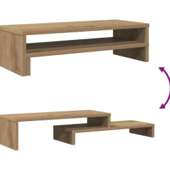 vidaXL skærmholder 54x22x15 cm konstrueret træ kunsteg