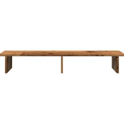 vidaXL skærmholder 100x27x15 cm konstrueret træ gammelt trælook