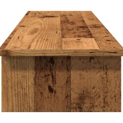 vidaXL skærmholder 100x27x15 cm konstrueret træ gammelt trælook
