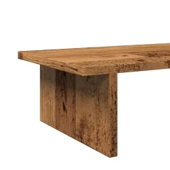 vidaXL skærmholder 100x27x15 cm konstrueret træ gammelt trælook