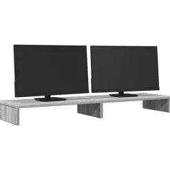vidaXL skærmholder 100x27x10 cm konstrueret træ grå sonoma