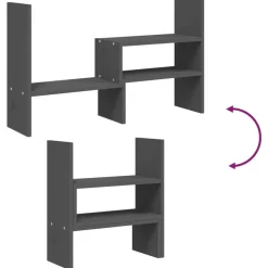 vidaXL skærmholder (39-72)x17x43 cm massivt fyrretræ grå