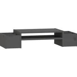vidaXL skærmholder 70x27,5x15 cm massivt fyrretræ grå