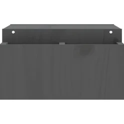 vidaXL skærmholder 70x27,5x15 cm massivt fyrretræ grå